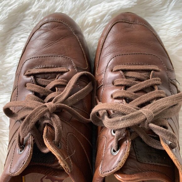 KangaROOS Leather Sneakers Men\'s Sz 45 EU 11 US Trainers Brown Shoes Spain $190‎ main image 5